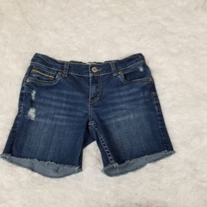Levi's Boyfriend Short girls 14 R distressed denim